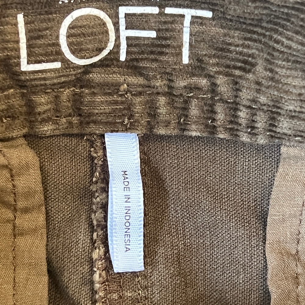 Ann Taylor Loft Brown Cotton/Spandex Corduroy Skirt - Size 2 - Picture 5 of 15